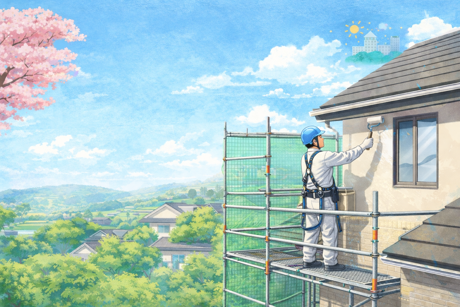 【前橋市】外壁塗装は3月施工がおすすめ？前橋の気候で見るメリットと最適なタイミング 画像