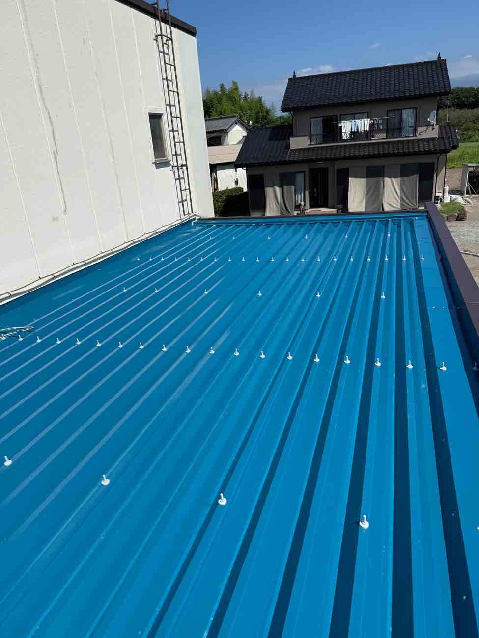 【前橋市】築50年戸建ての折板屋根雨漏り修理・部分カバー工事 画像
